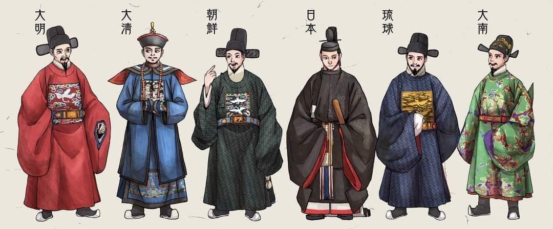 清朝时期各国家服装对比