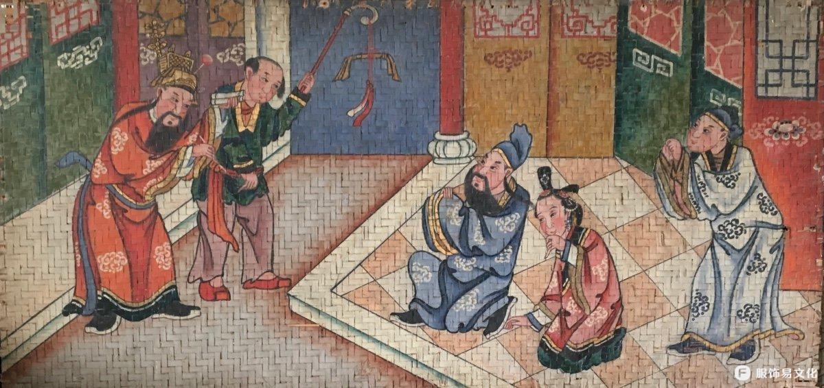 《大型竹板画，19 世纪，中国》
两幅非常大的 19 世纪中国画作，挂在竹编支架上，由木工墙板制成，描绘了非 ......