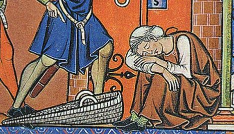 1240 年代中期，穿着衬或外套、卫衣和圣伯吉塔胡瓦的妇女