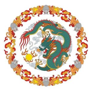中国龙图案矢量图