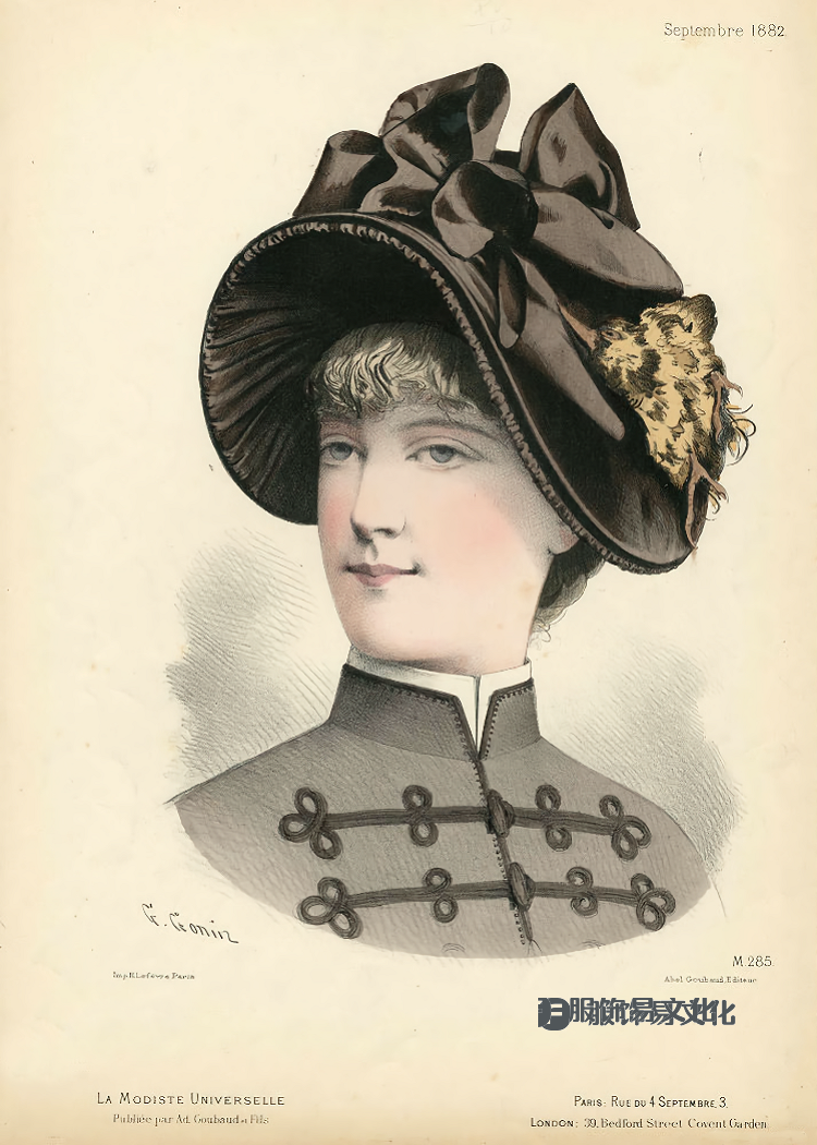 女帽 - La Modiste universelle 的彩色石版画，1882-1899