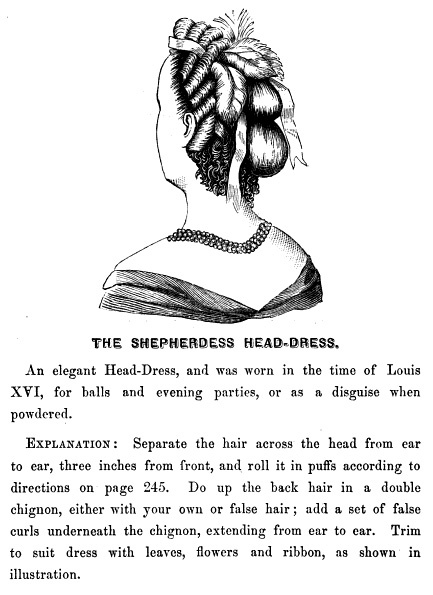 维多利亚时代发型的插图和说明