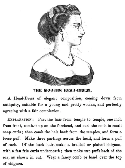 维多利亚时代发型的插图和说明