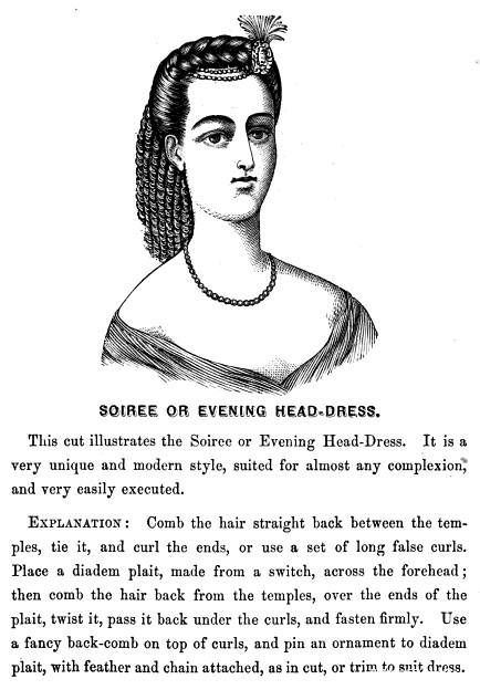 维多利亚时代发型的插图和说明