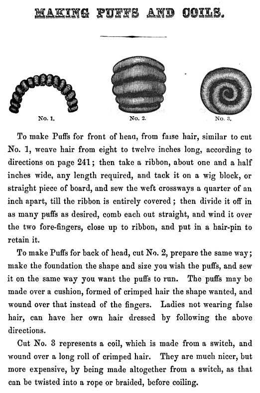 维多利亚时代发型的插图和说明