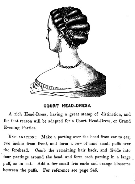 维多利亚时代发型的插图和说明