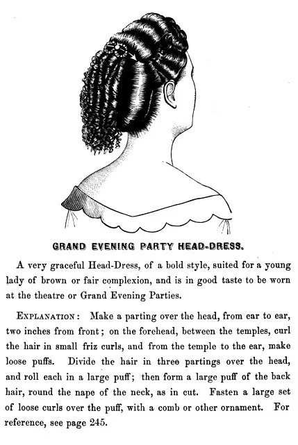 维多利亚时代发型的插图和说明