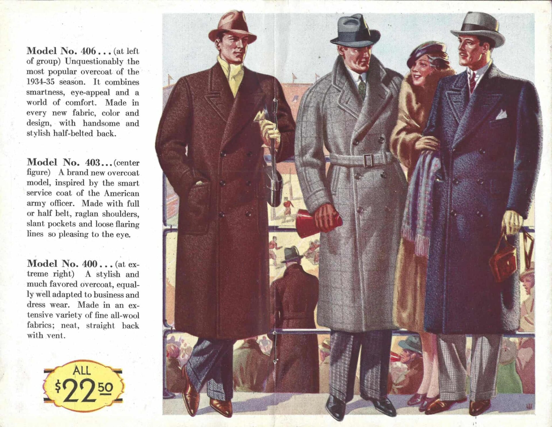 1930 年代，RICHMAN BROS. 男装秋冬款式小册子