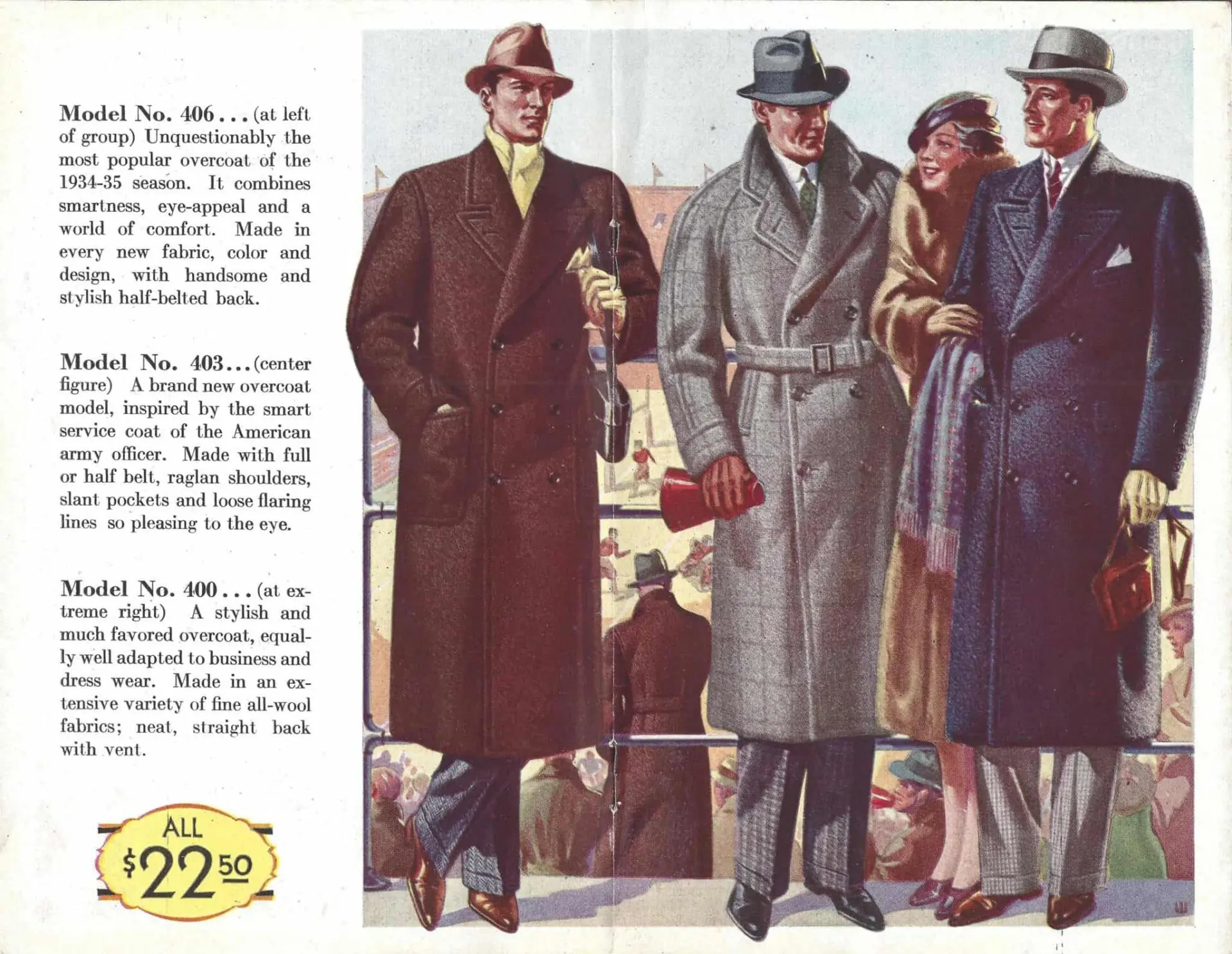 1930 年代，RICHMAN BROS. 男装秋冬款式小册子