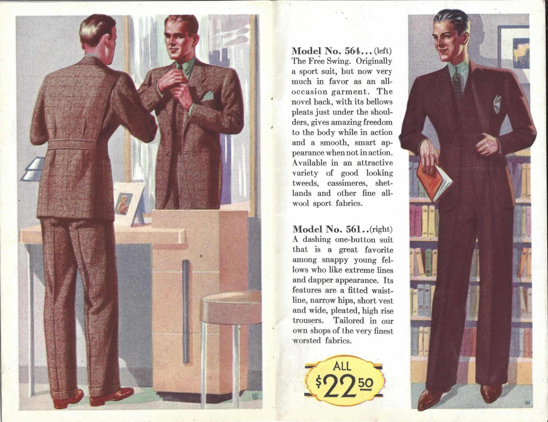 1930 年代，RICHMAN BROS. 男装秋冬款式小册子