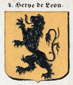布列塔尼十字军战士 Hervé de Léon 的徽章 - 复制品 © Norbert Pousseur