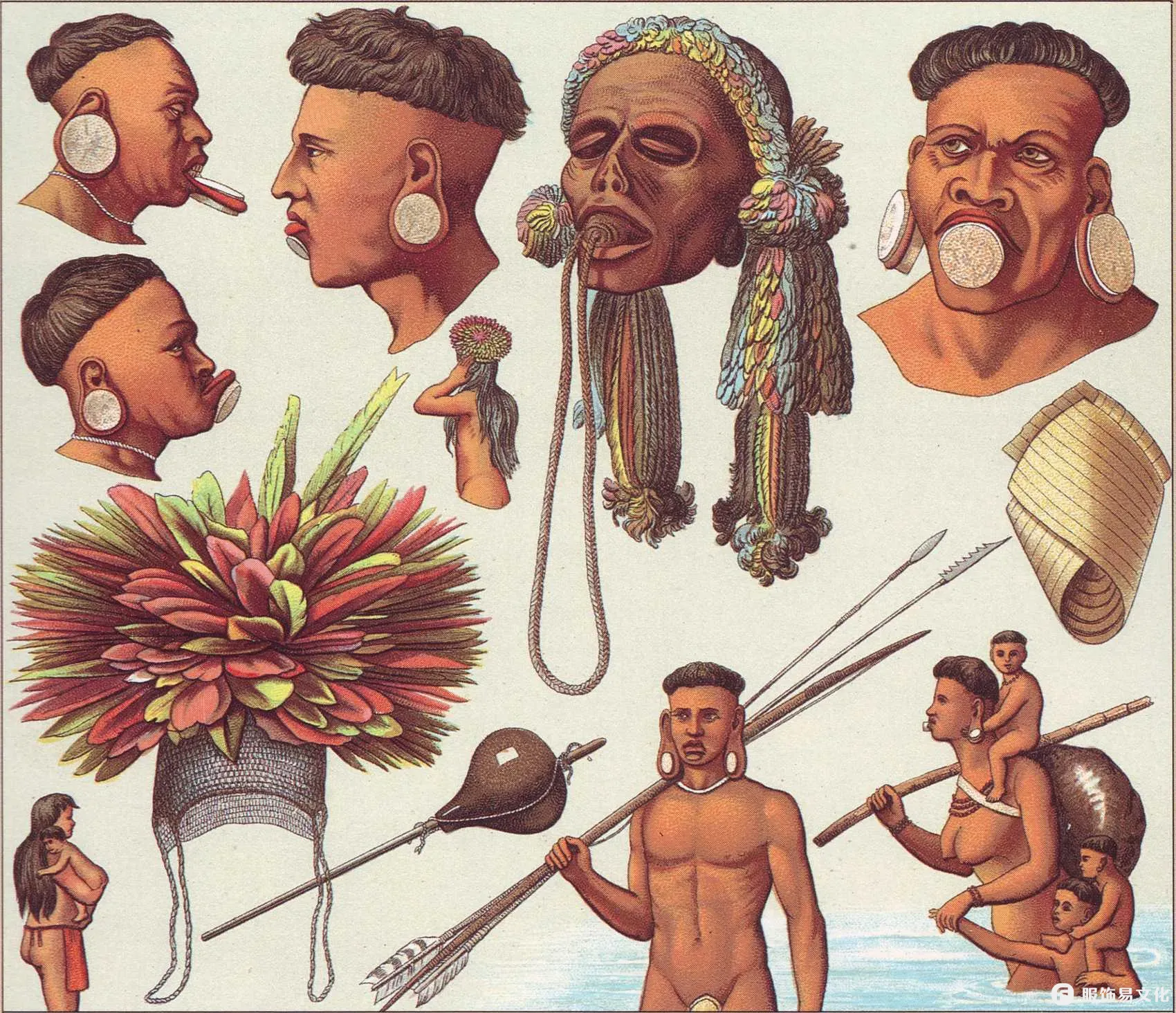 南美洲 – 瓜拉尼 – 加勒比海 – 博托库多斯传统服饰