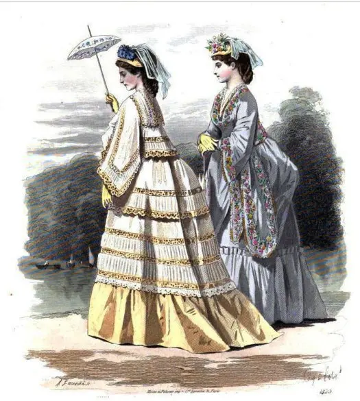 1870 年代的大杂烩：他和她的更衣室、沐浴、新娘嫁妆、维多利亚时代哀悼规则以及许多时尚插图