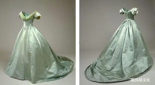 海绿色派对礼服，1860 年代