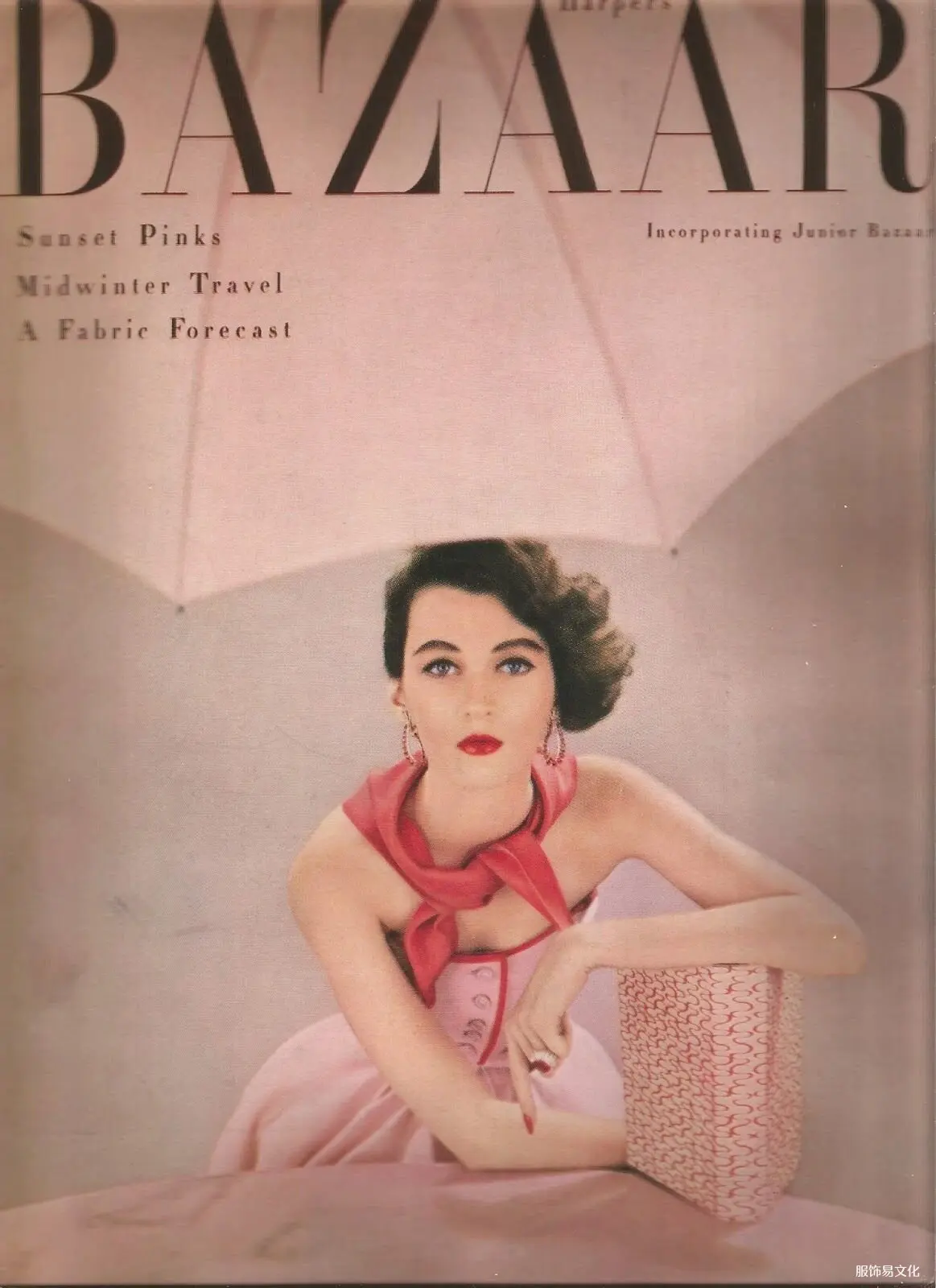 《Harpers Bazaar》《日落粉红》杂志,1951 年。
