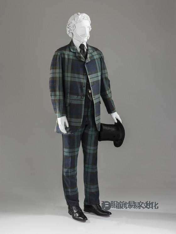 1860 1870 羊毛格子西装 via lacma