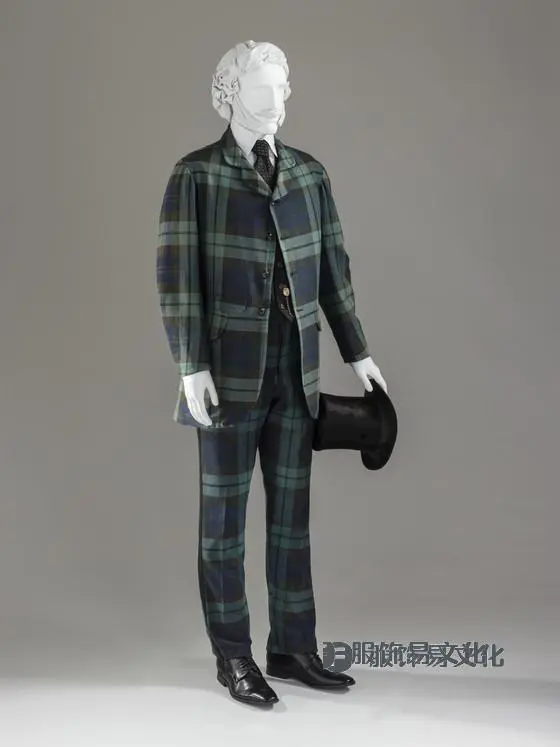 1860 1870 羊毛格子西装 via lacma