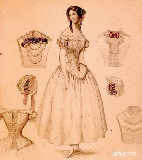 衬裙和裙撑：浪漫主义的基本轮廓和内衣