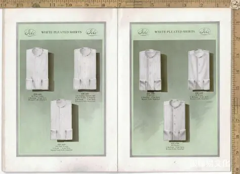1915年男装衬衫、领子和袖口书籍