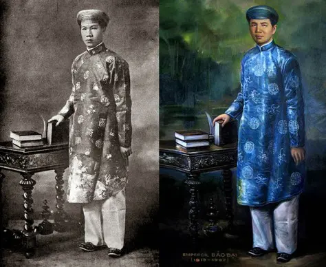 越南阮朝国王的肖像和服装：真与假