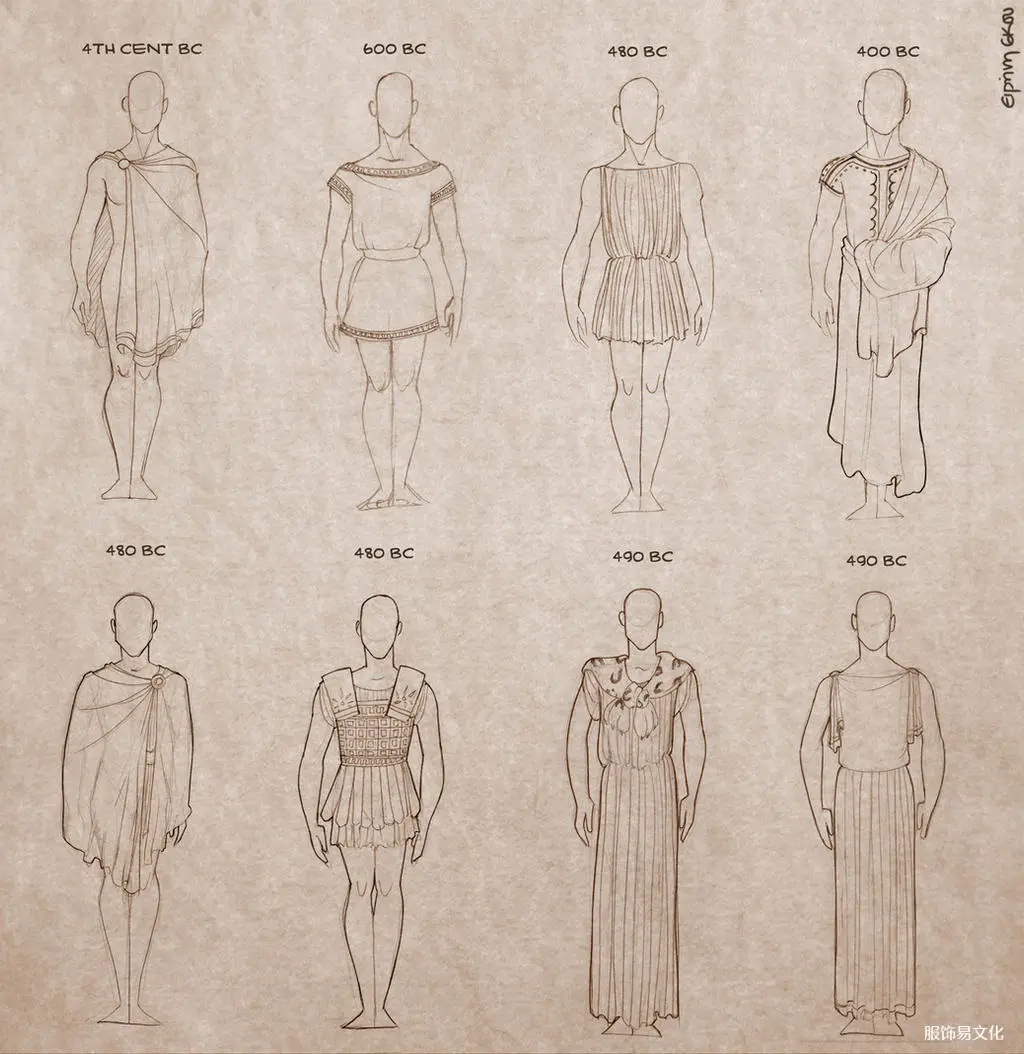 古希腊发型和服装