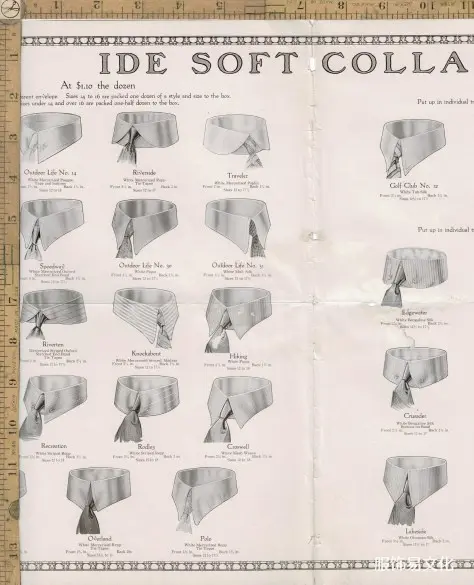 1915年男装衬衫、领子和袖口书籍