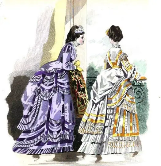 1870 年代的大杂烩：他和她的更衣室、沐浴、新娘嫁妆、维多利亚时代哀规则以及许多时尚插图