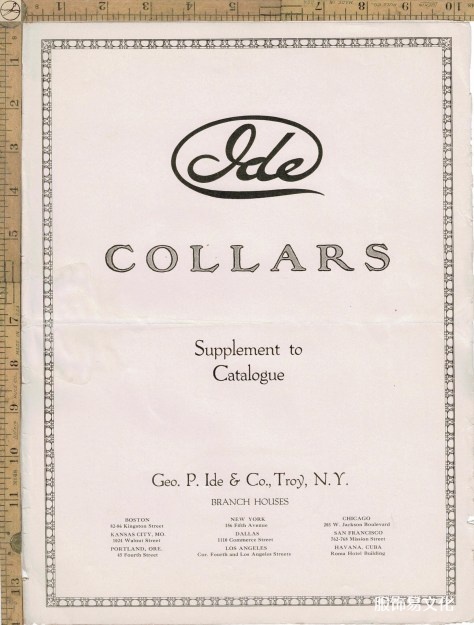 1915年男装衬衫、领子和袖口书籍