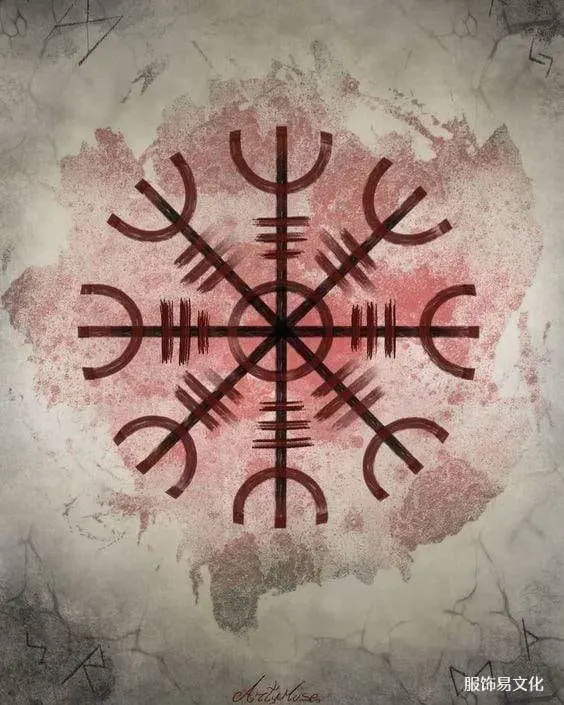 维京符号 aegishjalmur 敬畏头盔的含义