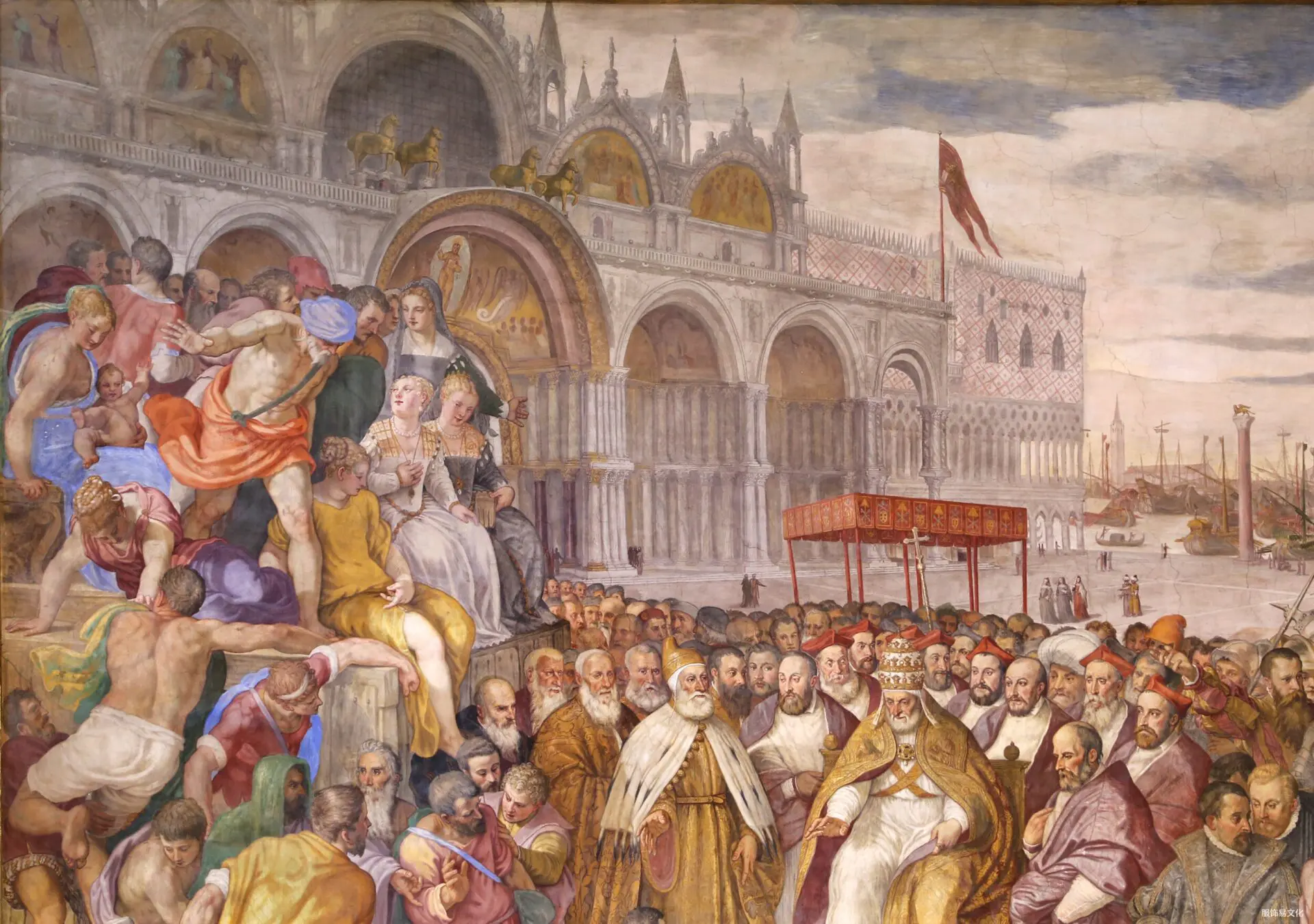 Francesco_salviati_and_giuseppe_porta_detto_il_salviatino,_Reconciliation_of_pope_Alexander_III_and_Federico_Barbarossa,_1565-75,_02.jpg