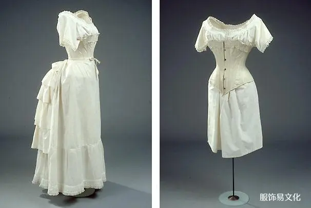 Tournure 衬裙、紧身胸衣和衬裙，1870 年代