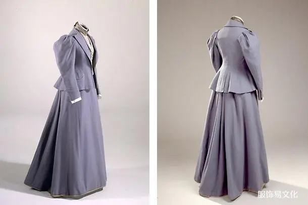 灰色法兰绒步行套装