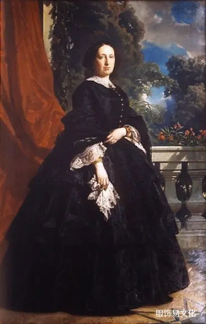 浪漫主义时期服装1848-1862：荷叶边连衣裙