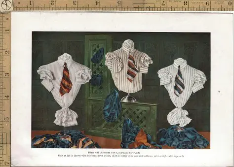 1915年男装衬衫、领子和袖口书籍