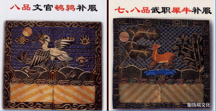 清朝时期补子的官员等级制度