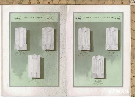 1915年男装衬衫、领子和袖口书籍