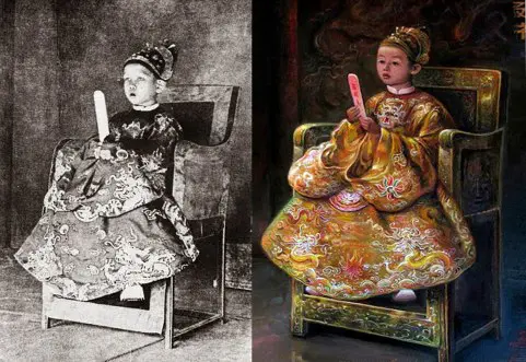 越南阮朝国王的肖像和服装：真与假