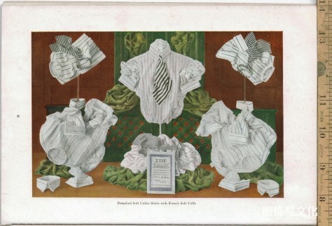 1915年男装衬衫、领子和袖口书籍