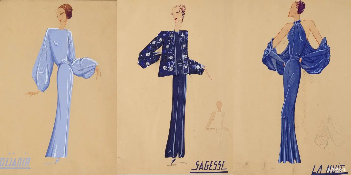 Jeanne Lanvin 的时尚插画,约。 1920年代