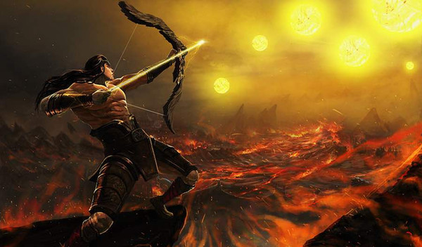 中国神话中的后羿射日