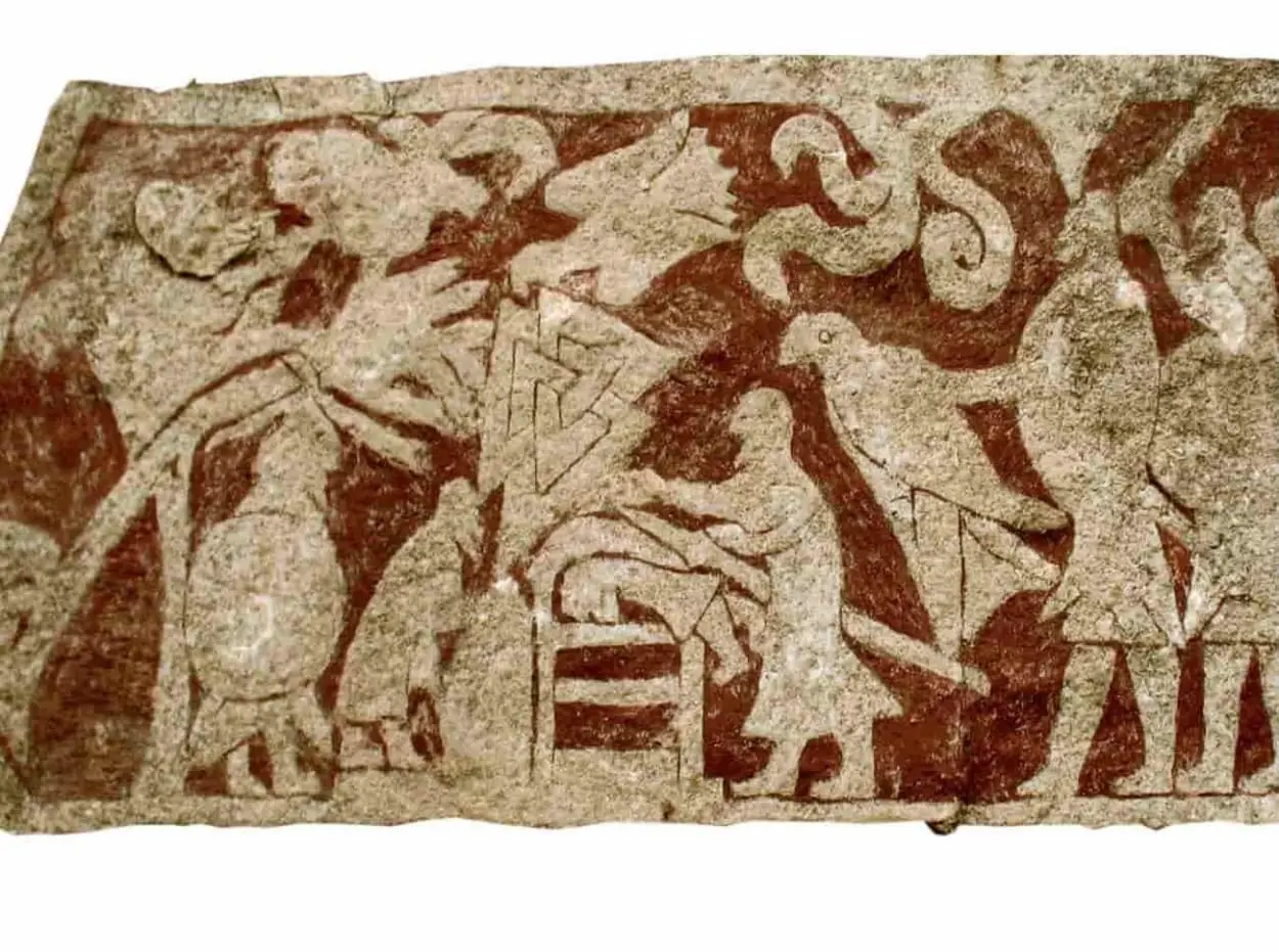 valknut 符号雕刻石维京符文石