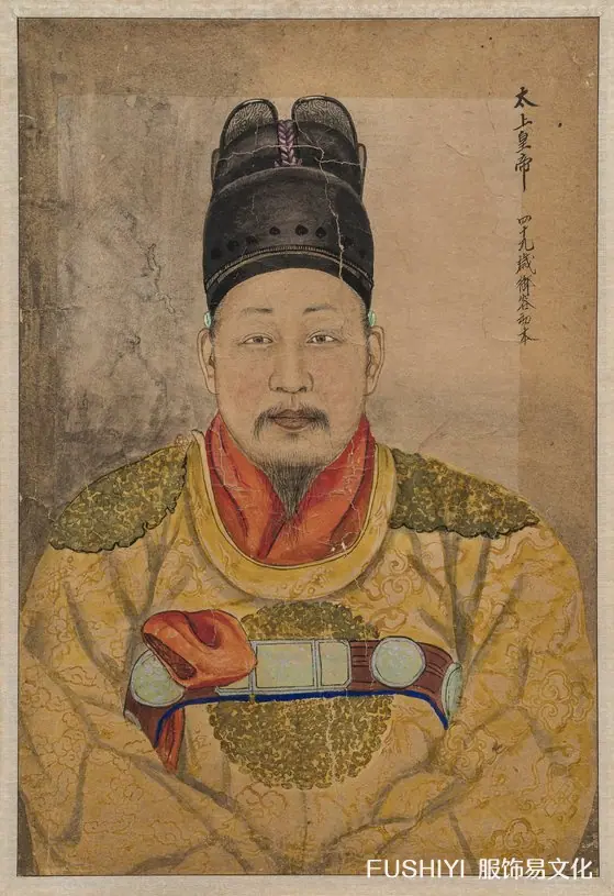 展示高宗皇帝肖像和高宗皇帝照镜子的肖像。[照片：书法博物馆]