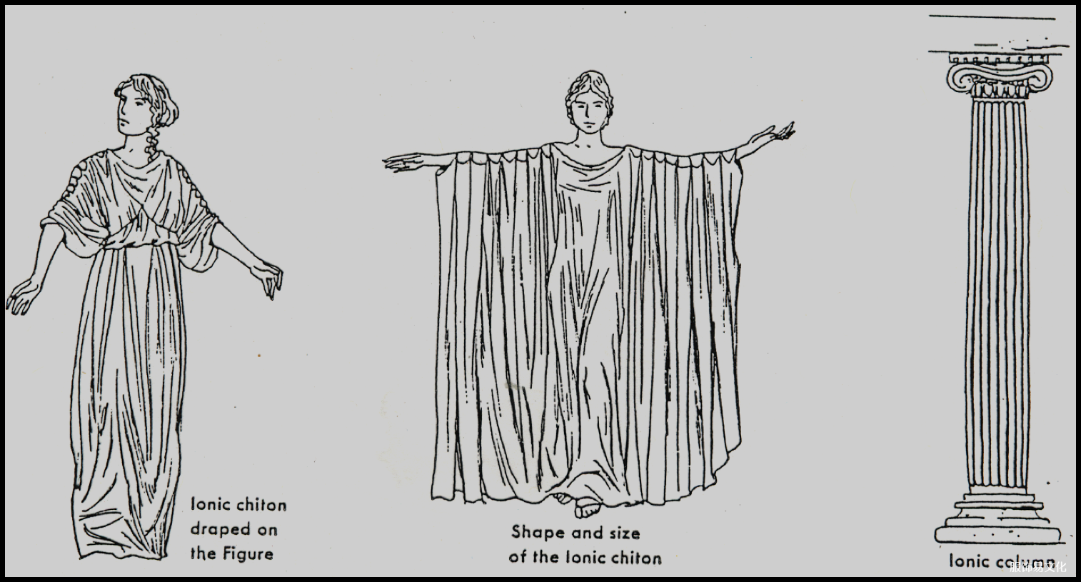 古希腊女性服装chiton、peplos 和 Himation