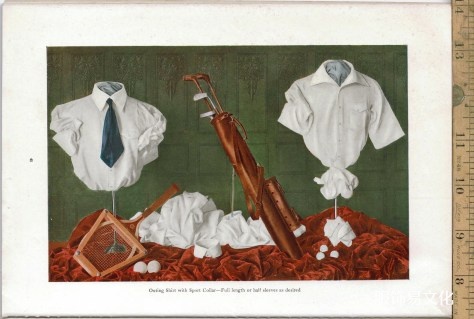 1915年男装衬衫、领子和袖口书籍