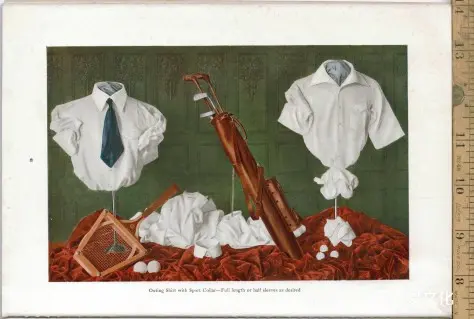 1915年男装衬衫、领子和袖口书籍