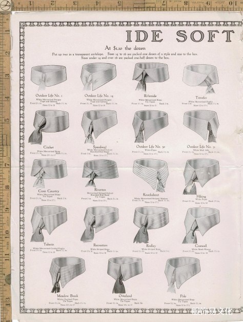 1915年男装衬衫、领子和袖口书籍