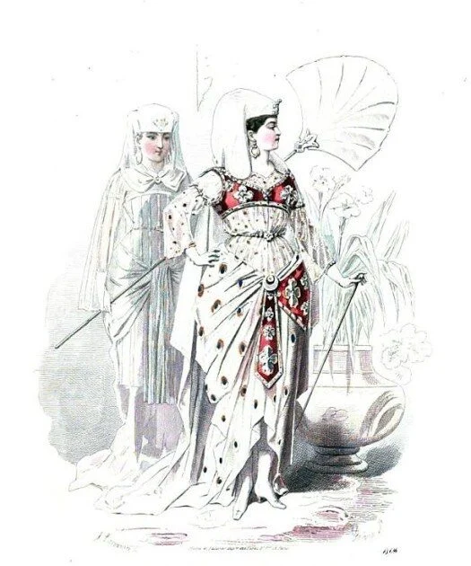 1870 年代的大杂烩:他和她的更衣室、沐浴、新娘嫁妆、维多利亚时代哀悼规则以及许多时尚插图