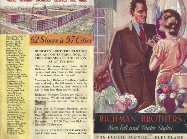 1930 年代，RICHMAN BROS. 男装秋冬款式小册子