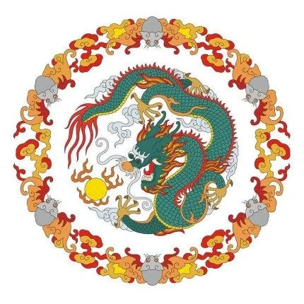 中国龙图案矢量图