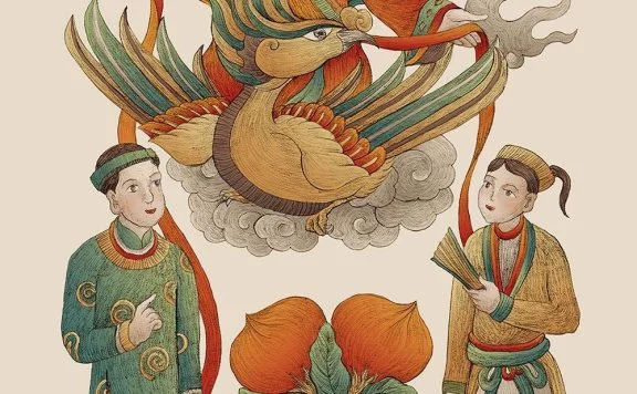 中国风格图案插画